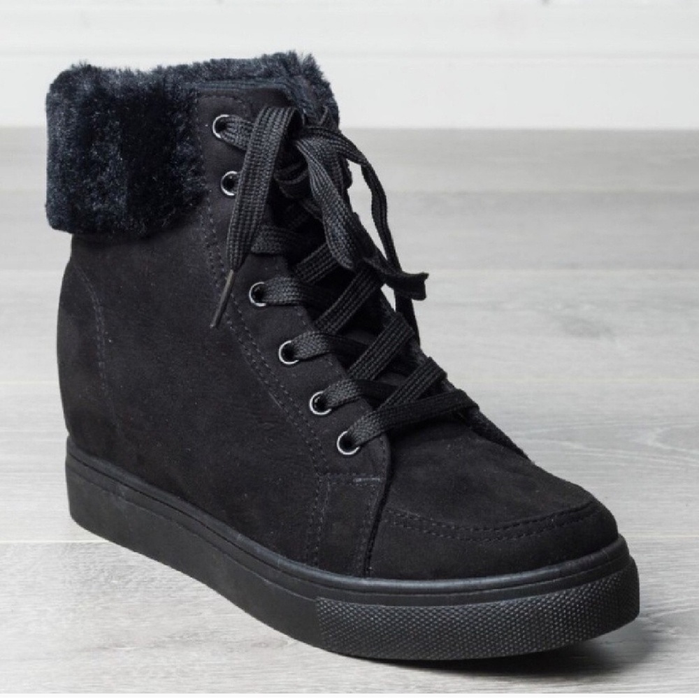 Lace-up Fur Boots